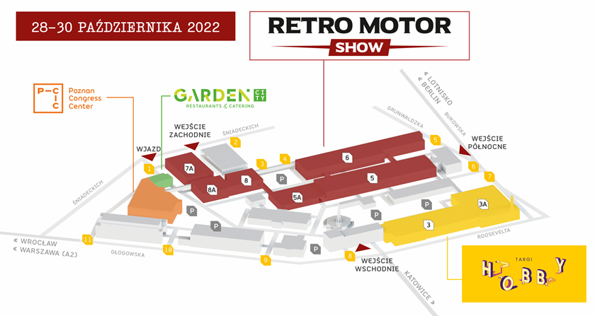 Retro Motor Show mapka terenu