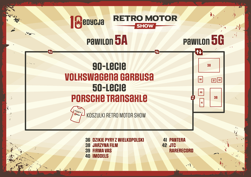Mapa Pawilonów 5A i 5G — Retro Motor Show 2026