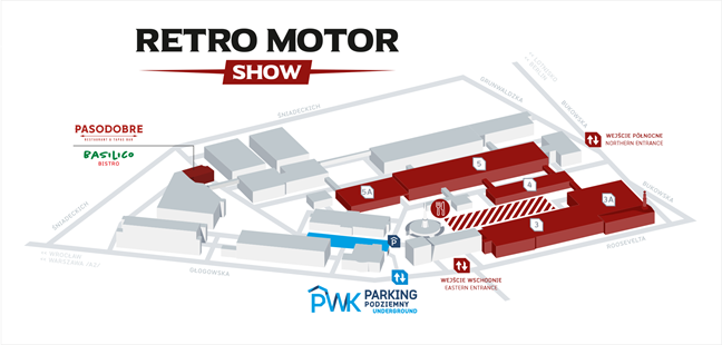 Retro Motor Show 2024 - plan pawilonów