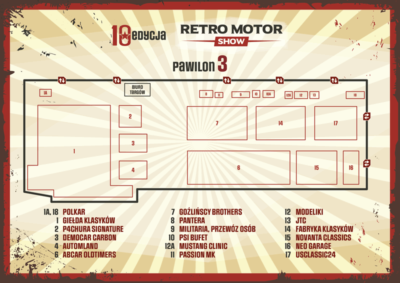 Mapa Pawilonu 3 — Retro Motor Show 2026