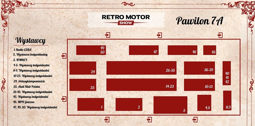 Plan Pawilonów Retro Motor Show 2022