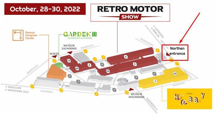 Retro Motor Show 2022 - map, entrance, parking